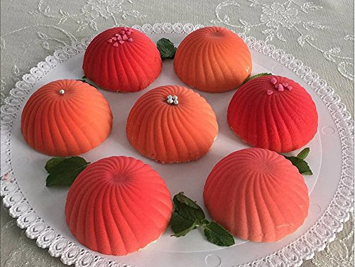 Joho 3D Silicone Baking Molds Cakes,Silicone Molds for Mousse Cake,Dessert Mold for Chocolate Pudding Pastry,Swirl Shapes,6-Cavity - Thumbnail 7