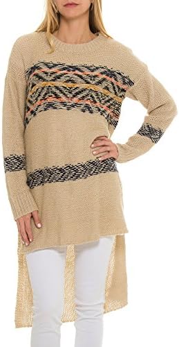 Woven Heart Women's Stripe Tunic Sweater