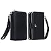 Egrace PU Leather Magnet Knocked-Down Wallet Case with Stand Flip for iPhone 6 Plus and 6S Plus - Black