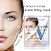 V Line Mask, Chin Up Patch,Double Chin Reducer,Face Lift V Lifting Chin Neck Mask V Zone Tape Firming Moisturizing Mask-Pack of 2 Masks