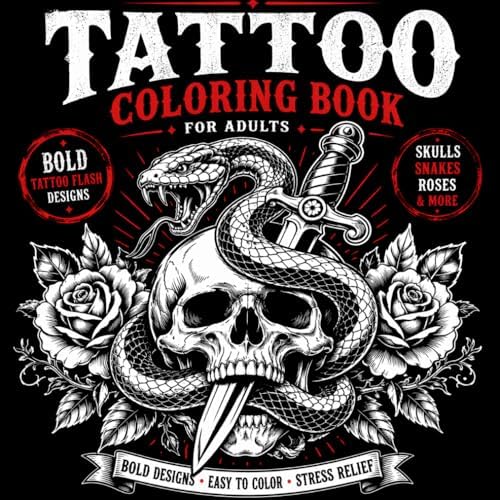 Coloring Book Tatto Old School: 50 Ship Tattoos, Anchor Tattoos