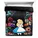 Disney Alice in Wonderland Dark Forest Full/Queen Reversible Comforter, Black/Pink/Purple