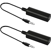 2 Packs Ground Loop Noise Isolator for Car Audio/Home Stereo System, Ground Loop Isolator with 3.5mm Audio Cable