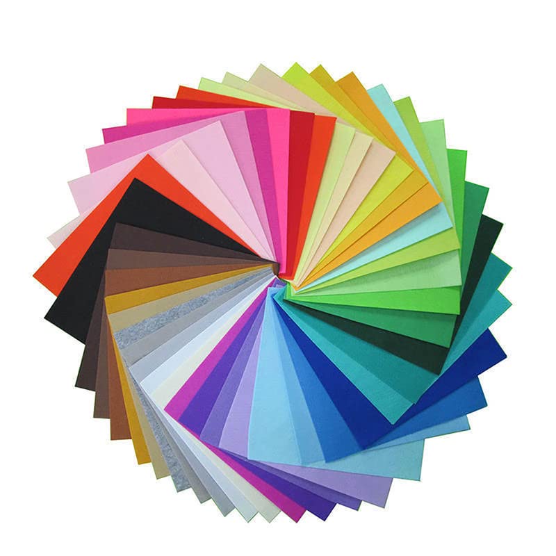 CraftsFabrics Felt Fabric Sheets 40pcs (30cm x 15cm) 100% Polyester Felt Fabric Assorted Colours Nonwoven Felt Sheets for Sewing Kids DIY Arts & Crafts, Patchwork Projects, Craftwork