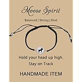 MAOFAED Moose Gift Moose Spirit Balanced Strong Kind Moose Jewelry Inspirational Gift Moose Lover Gift