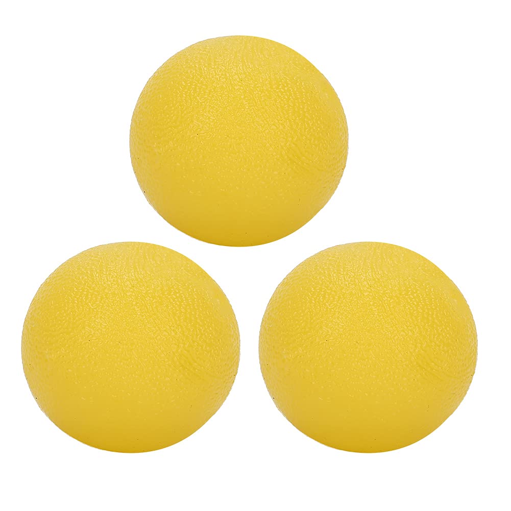 Hand Exercise Squeeze Balls Finger Exerciser Ball Small Size Hand Exercise Balls Handball Hand Grip Ball Prevent Stiffness Improves Strength(yellow)