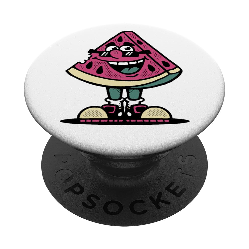 Watermelon Summer Fruit Melon Sunglasses Watermelon Mascot PopSockets Swappable PopGrip