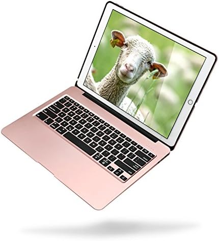 Apple 2017 iPad Pro 12.9(2nd Gen) Case with Keyboard Compatible with 2015 iPad Pro 12.9 (1st Gen),Kiwetaso 7 Colors Backlits Wireless Smart Keyboard Cover and Case（Rose Gold）