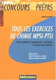 Tous les exercices de chimie MPSI-PTSI