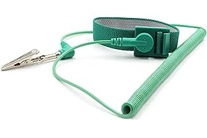 Mobudy Anti Static Wrist Strap with grounding Wire ESD Anti Static Wristband Adjustable Coiled Cord Anti Shock Wristband (1)