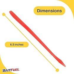 BAITFUEL T-Mac Durable Straight Tail Worm Infused