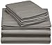 Amazon Brand – Pinzon 400-Thread-Count Egyptian Cotton Sateen Pleated Hem Sheet Set - King, Sterling