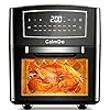 CalmDo Air Fryer Oven, 12 Liters Tower Low Fat Oven, 18 Preset Programmes Oil Free Frying Cooking with LED Touch Screen Temperature & Timer Control, 10 Accessories & Recipes Included (XX-Large)