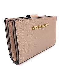 Michael Kors Jet Cartera de viaje PVC con cremallera, dos pliegues, espacio para monedas