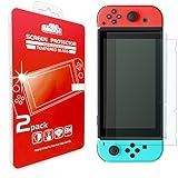 Old Skool Tempered Glass Screen Protector for Nintendo Switch 2017 (2-Pack) HD Shield with Anti-Bubble &amp; Anti-Fingerprint Film