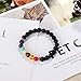 Jstyle 12Pcs Lava Bead Bracelet for Women Men Essential Oil Beads Chakra Yoga Bracelets Set