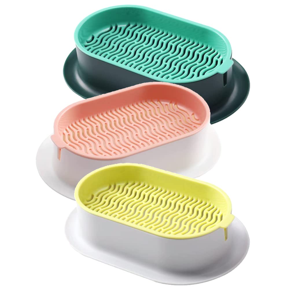 DOITOOL 3Pcs Cat Grass Planter Tray Plastic Catnip Cat Grass Box Cat Plant Planting Box Nursery Cat Plant for Cat, Dogs and Other Pets