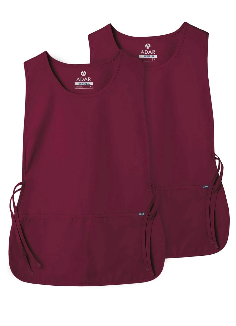 Adar Uniforms Women's 7022brgx Tabard Apron, Burgundy, XL UK