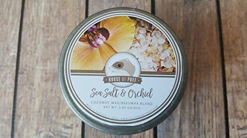 Sea Salt and Orchid Coconut Wax Beeswax Candle