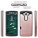 J.west V10 Case,[ Card Slot] Heavy Duty Rugged Shock Absorption Protection Dual Layer Hybrid Wallet Case Cover Scratch Resist Protective Case for V10 - Rose Gold