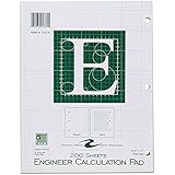 Roaring Spring Engineering Pad, 8.5" x 11", Green, 200 sheets