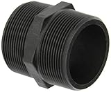 Banjo NIP200-SH Polypropylene Pipe Fitting, Short Nipple, Schedule 80, 2" NPT Male, 2-1/2" Length