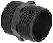 Banjo NIP200-SH Polypropylene Pipe Fitting, Short Nipple, Schedule 80, 2" NPT Male, 2-1/2" Length primary