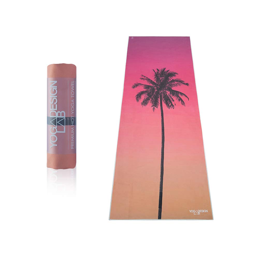 Yoga Design Lab | The HOT Yoga Towel | Premium Non Slip Colorful Towel | Eco Printed + Quick Dry + Mat Sized | Ideal for Hot Yoga, Bikram, Ashtanga, Sport, Travel! (Venice)