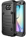 Galaxy S7 Edge Case, E LV Samsung Galaxy S7 Edge Hybrid Armor Protection Defender (WITHOUT Built-in Screen Protector) Case For Samsung Galaxy S7 Edge - [BLACK / BLACK]