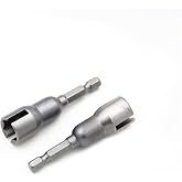 2PCS Power Wing Nut Driver Set, Wing Nut Drill Bit Socket Wrenches Tools Set,1/4" Quick Connect Hex Shank for Panel Wing Nuts, Screws Eye, C Hook Bolt,Q-Hanger,Wire Twisting