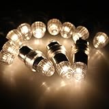 AGPtek 12x LED LED Party Lights Non-Blinking Waterproof Lights For Paper Lanterns Balloons Floral or Wedding Decorations (Warm-White)