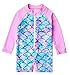 uideazone Infant Toddler Baby Girls Colorful Fish Scale Mermaid One-Piece Swimwear Swimsuit Bathing Suit for 12-18 Months Pink