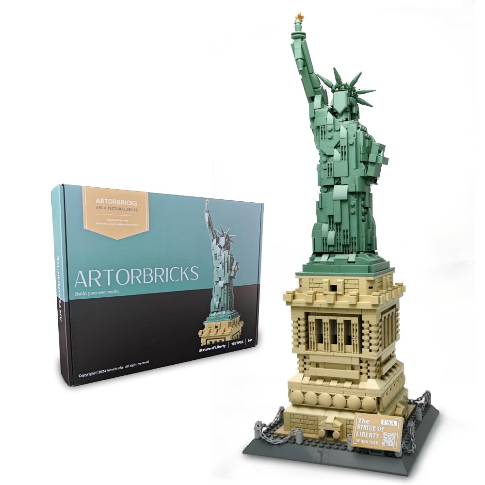 Photo 1 of ArtorBricks Architectural Statue of Liberty Building Large Collection Building Set Model Kit and Gift for Kids and Adults(1577 Pieces)