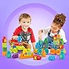 Mega-Bloks-DXH35-Building-Basics-ABC-Learning-Train MEGA BLOKS Fisher Price Building Toy ABC Blocks, ABC Learning Train Learning Toy for Toddlers 1-3