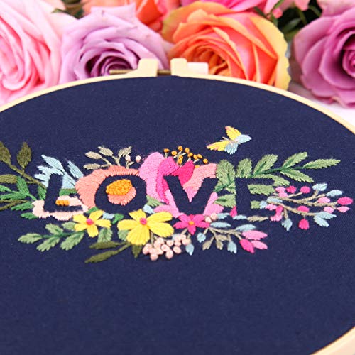 Hand Embroidery kit with Pattern and Instructions, Adult and Child