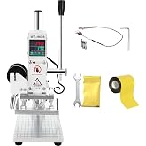 GUILOPOER Upgraded Hot Foil Stamping Machine 5x7cm 110V Digital Embossing Machine Manual Tipper Stamper for Leather PU Paper Logo Embossing 1.97"x2.76"
