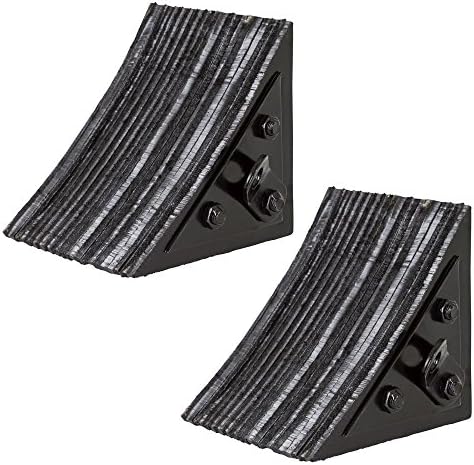 Guardian Pair of Laminated Rubber Wheel Chocks 8" x 8" x 8"