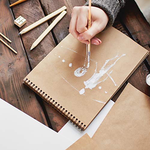 Miniature Paint Brushes - 15 pcs Acrylic Paint Brush Set for Fine Detailing, Different Sizes Paint Brushes for Acrylic Watercolor Oil Gouache Paint - Free Holder and Travel Bag