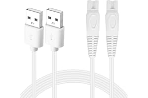 AZJCKEW USB Charger Cord Compatible with Finishing Touch Flawless Legs Shaver – 5V USB Power Cable for Women’s Electric Trimmer, 2-Pack (NOT for Flawless Body Razor and Flawless Nu Razor)