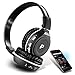 Premium Wireless Bluetooth Headphones, SD Wireless Card Reader, Dual Listening Mode - Listen w/ a Friend, MP3, Built-in Mic for Call Answering, FM Radio, Portable Folding Design, from Pyle (PHPMP39)