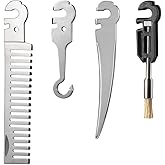 Roxon FT08 Build Your Own Multitool Accessory for Flex Multitool (4 pcs A Set Included Comb, Marlin Spike, Mini Brush, Hook)