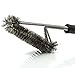 FAXTTO BBQ Grill Brush in Stainless Steel with Long Handle. A Powerful Accessory to Clean Barbeque Plates, Racks and Burners