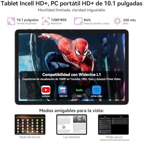 Tablet T20 Android 16 com teclado - 24 GB RAM+256 GB ROM (2 TB TF), Octa-Core, Gemini AI, Widevine L1, Tablet de 10 polegadas, 5000mAh, 8MP+5MP, Face ID, GPS (4 anos de garantia)