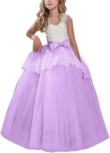 purple flower girl dresses amazon