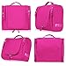 Cadtog Hanging Toiletry Bag Travel Cosmetic Kit, Large Essentials Organizer, Sturdy Hook Makeup Bag, Heavy Duty Waterproof for Men and Women's, Pink