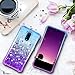 Ruky for OnePlus 6T Case, Gradient Quicksand Series Glitter Flowing Liquid Floating Soft TPU Bumper Cushion Reinforced Corners Protective Women Girls Cute Case for OnePlus 6T (Blue Purple)