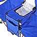 Flexzion Double Folding Chair with Removable Umbrella Table Cooler Bag Fold Up Steel Construction Dual Seat for Patio Beach Lawn Picnic Fishing Camping Garden and Carrying Bag