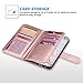 ULAK Galaxy S7 Edge Case, PU Leather Wallet Case with Credit Card Slot Magnetic Closure Flip Wallet Case Cover for Samsung Galaxy S7 Edge (Rose Gold/Black Stripe)