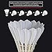 KEVENZ 12-Pack Goose Feather Badminton Shuttlecocks with Great Stability and Durability,Hight Speed Badminton Birdies Balls