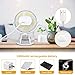 Aluan Clip On Fan Stroller Fan Rechargeable Battery Operated Portable Desk Fan Powerful 3 Speeds 360 Degree Rotatable Personal Fan for Baby Stroller Treadmill Golf Cart Home Office Table, White